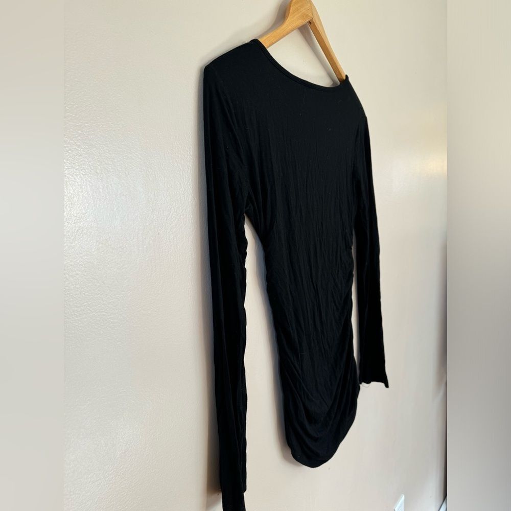 SALE! Black Allegrace Long Wrap Tunic Size M EUC - Picture 4 of 6